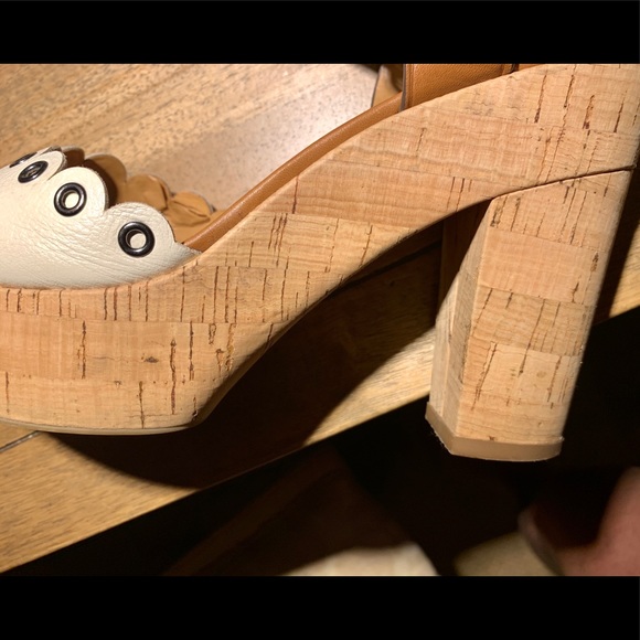 Coach “April” Leather Platform Sandals - Picture 9 of 16